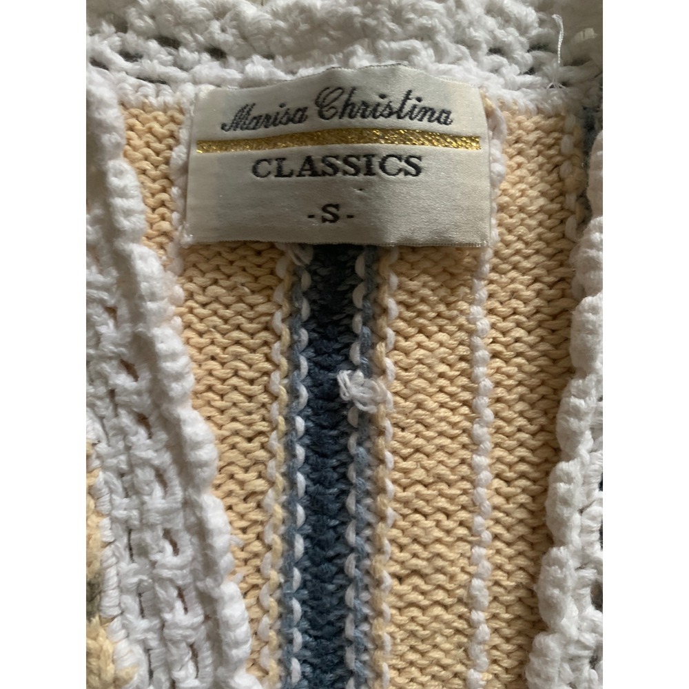 Marisa Christina classics y2k‎ boho cottagecore floral vest cardigan S granny - Picture 2 of 7